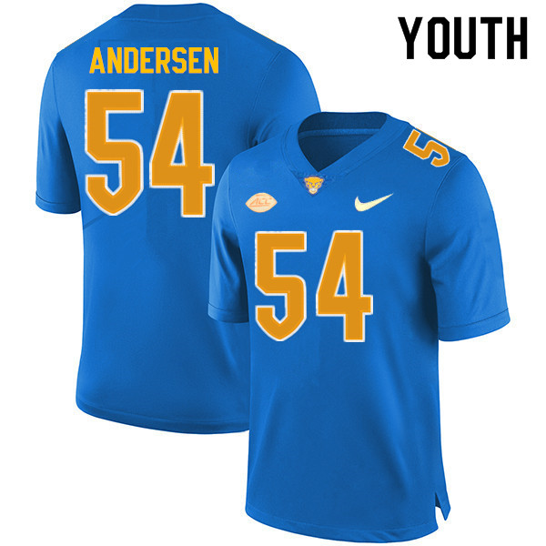 Youth #54 Trey Andersen Pitt Panthers College Football Jerseys Sale-Royal